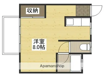 コーポ藤村(ワンルーム/2階)の間取り写真