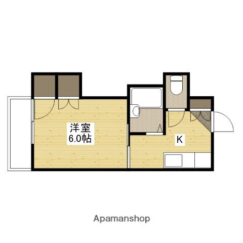 西原ビル(1K/4階)の間取り写真