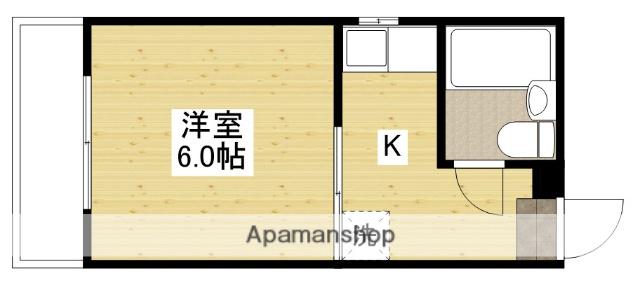 YMシャトー(1K/1階)の間取り写真