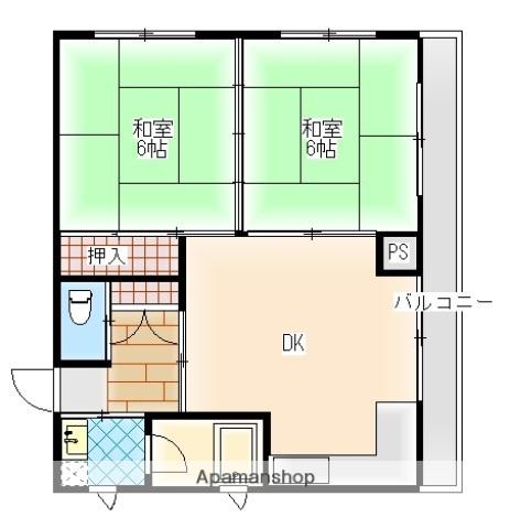 小野ビル(2DK/3階)の間取り写真