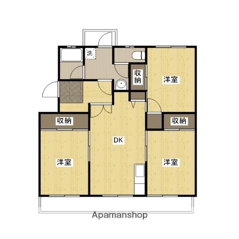 BAUHAUS皆賀(3DK/2階)の間取り写真