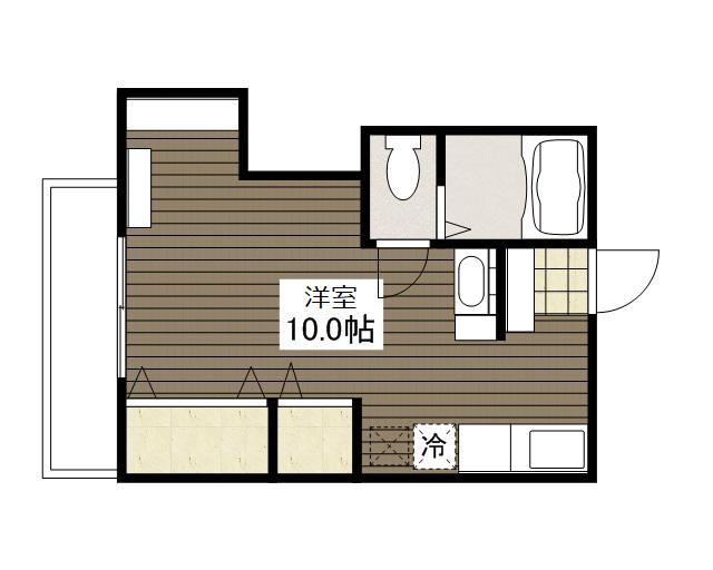 ウェール千田町(ワンルーム/1階)の間取り写真
