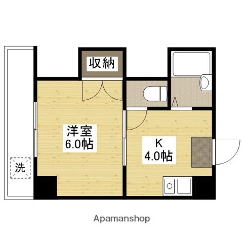福寿ビル(1K/2階)の間取り写真