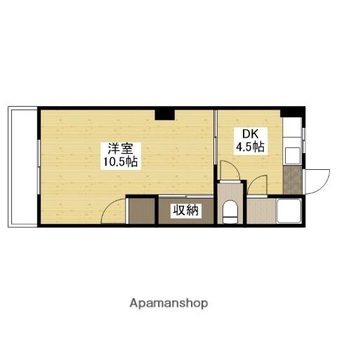 エイシンビルⅡ(1DK/2階)の間取り写真