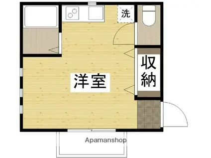 高野アパート(ワンルーム/2階)の間取り写真