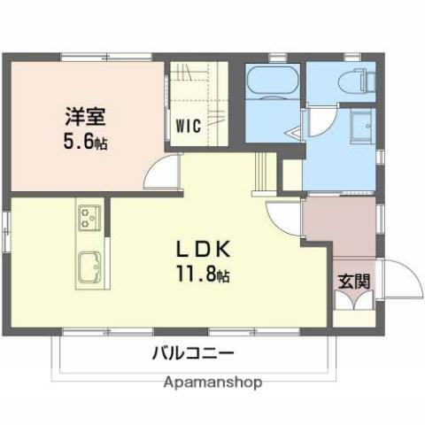 ディアス徳沢(1LDK/1階)の間取り写真