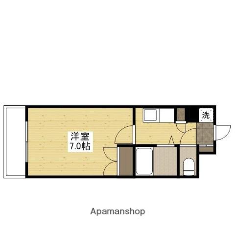 STUDIOA(1K/8階)の間取り写真