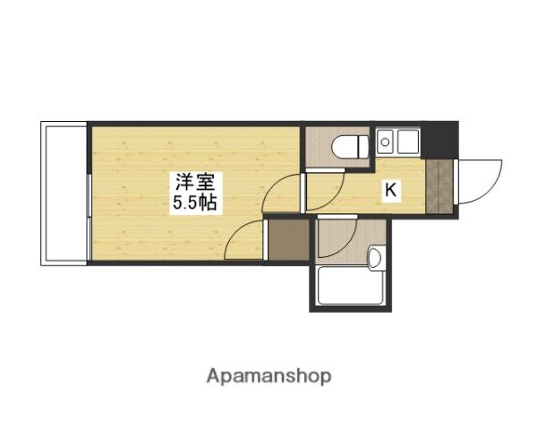 スタープラザ三篠(1K/3階)の間取り写真