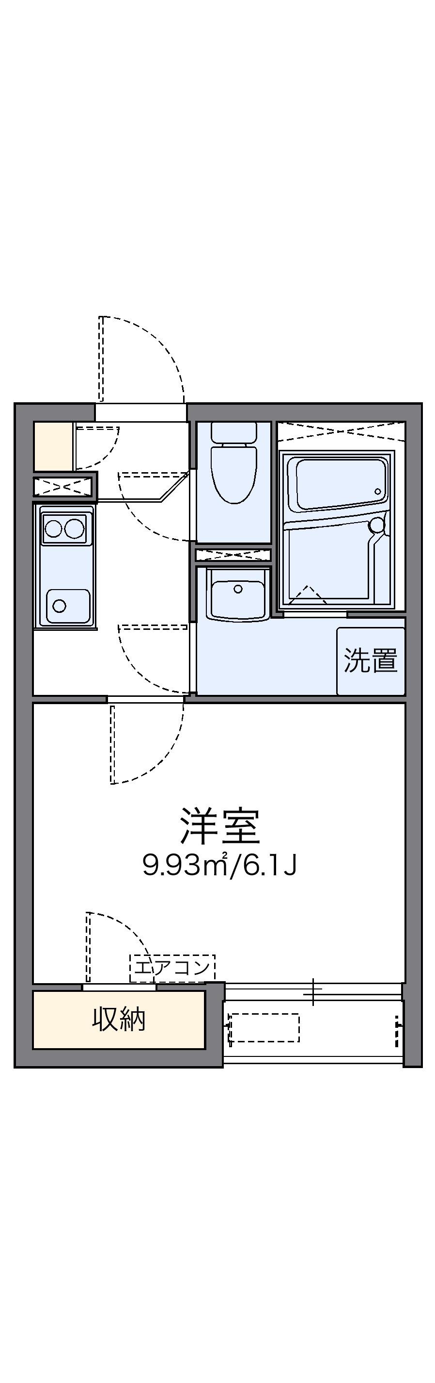 レオネクストサリエール(1K/2階)の間取り写真