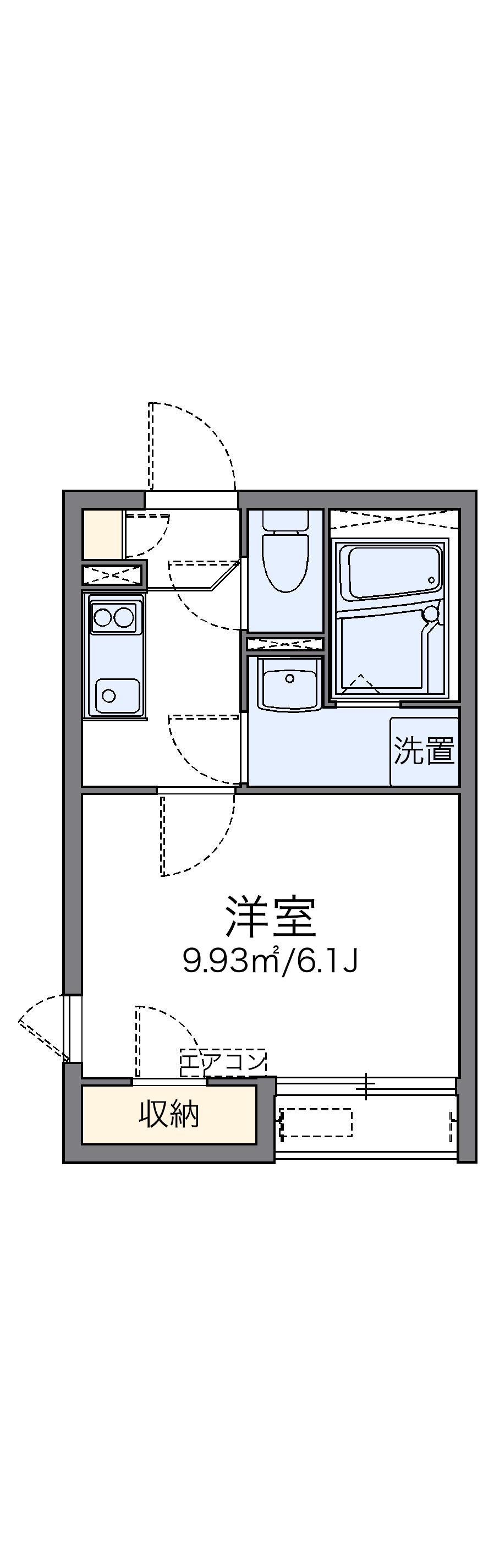 レオネクストサリエール(1K/2階)の間取り写真