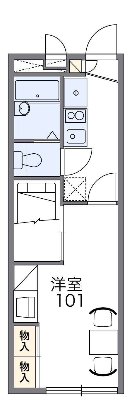 レオパレスグローリーMHKY(1K/2階)の間取り写真