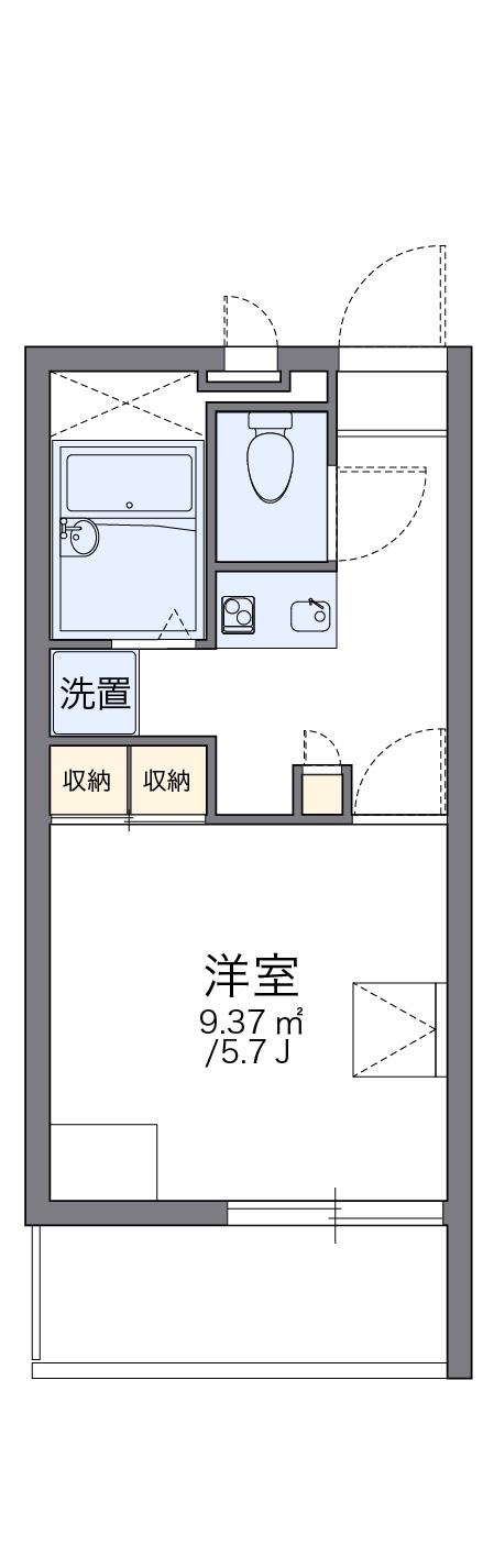 レオパレス花上(1K/2階)の間取り写真