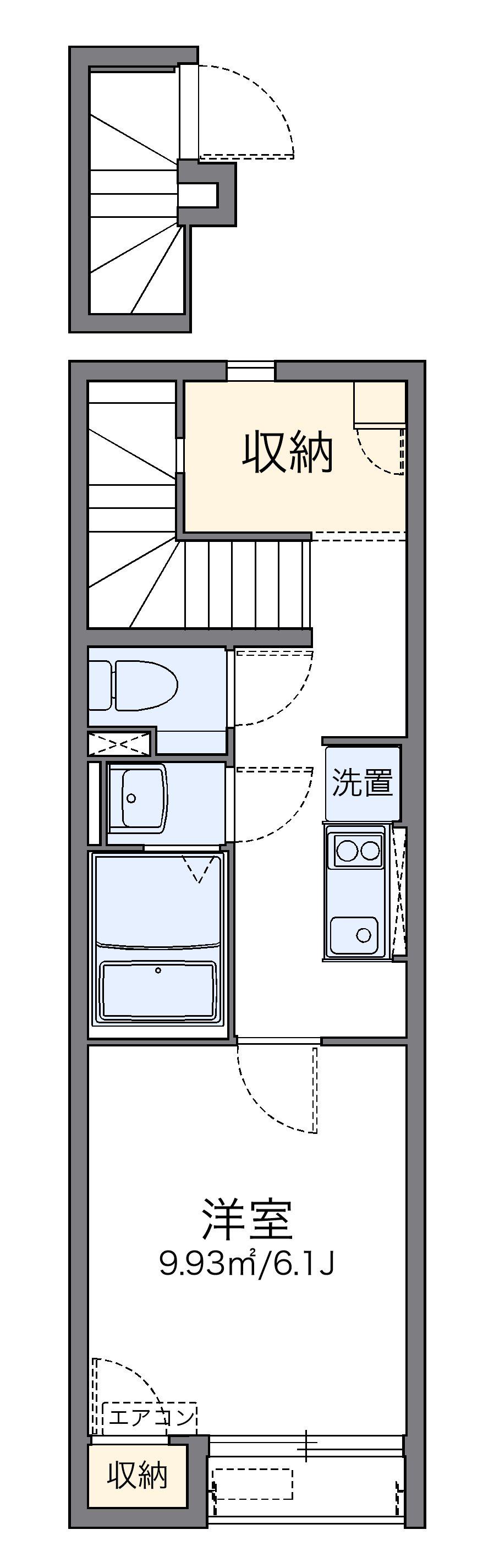 レオネクストHONMACHI(1K/2階)の間取り写真