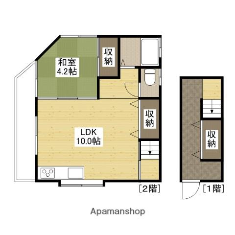 広島電鉄宮島線 広電五日市駅 バス乗車時間：6分 五日市落合バス停で下車 徒歩2分 2階建 築24年(1LDK)の間取り写真
