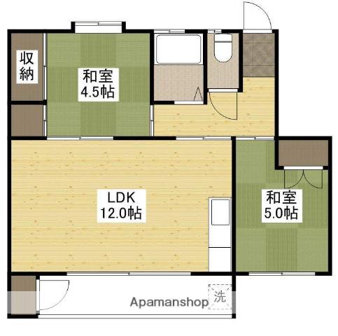 鈴が台Ⅰ棟(2LDK/4階)の間取り写真