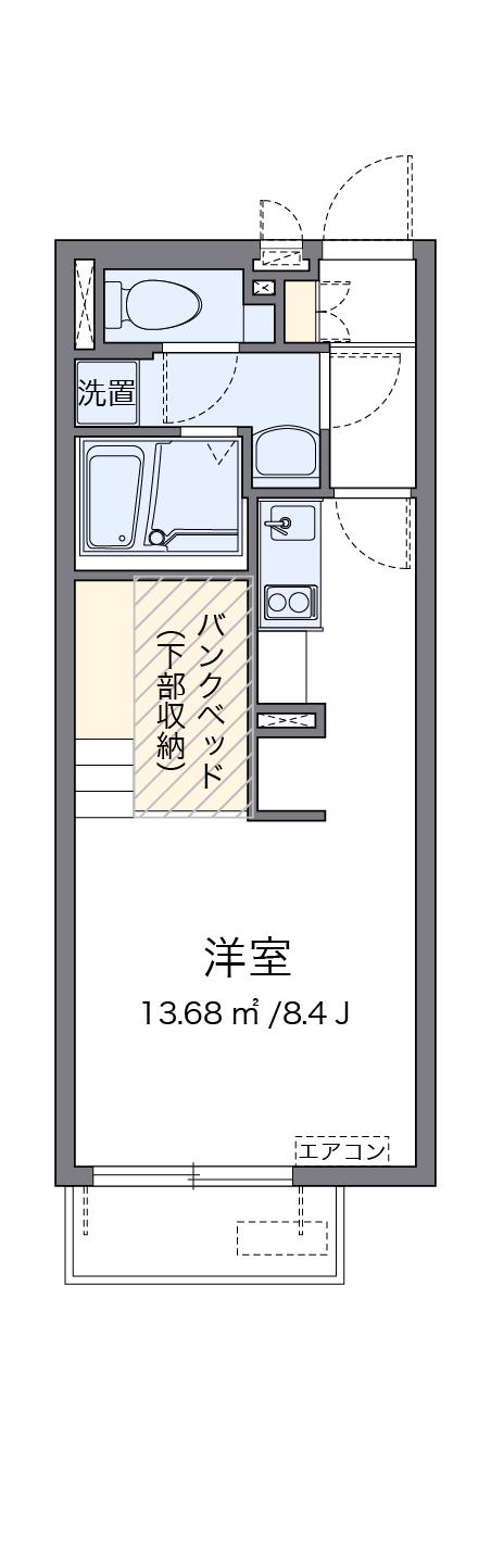 ミランダNEXT STAGEⅢ(ワンルーム/1階)の間取り写真