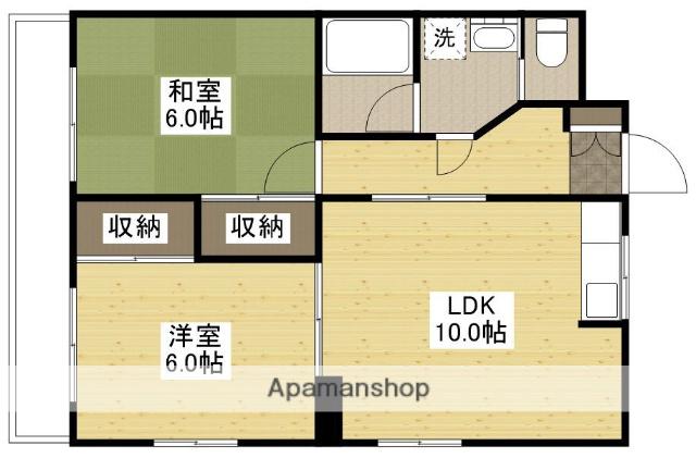 メゾン新藤(2LDK/2階)の間取り写真