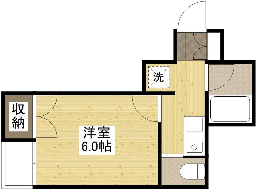 FORウエスト段原(1K/4階)の間取り写真