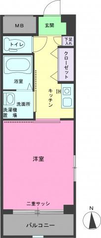 第2中村ビル(1K/3階)の間取り写真