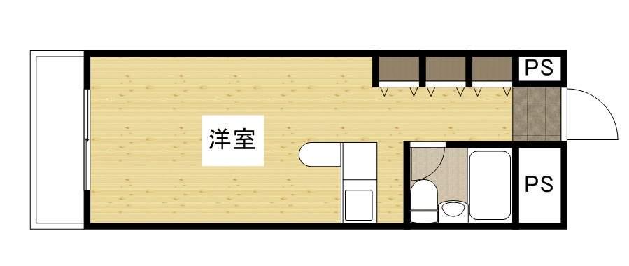 プラスパー東雲(ワンルーム/7階)の間取り写真