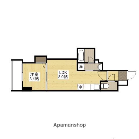 月光住吉町(1LDK/5階)の間取り写真