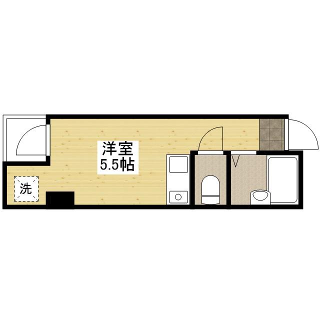 トレックス(ワンルーム/4階)の間取り写真