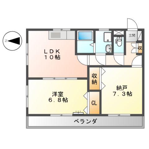 クレストール(2LDK/2階)の間取り写真