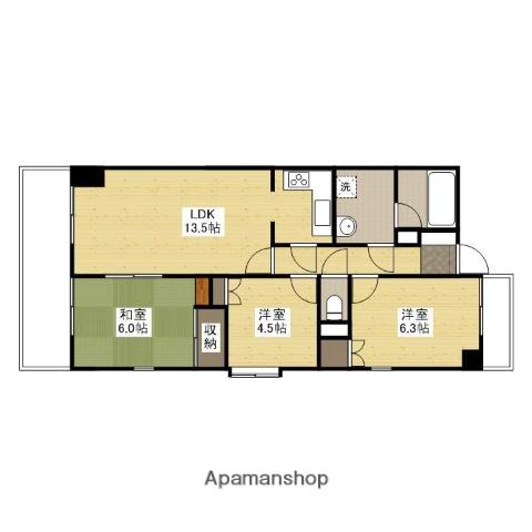 パークハイム舟入本町(3LDK/7階)の間取り写真
