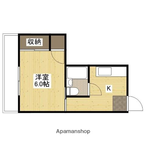 シブシタビル(1K/7階)の間取り写真