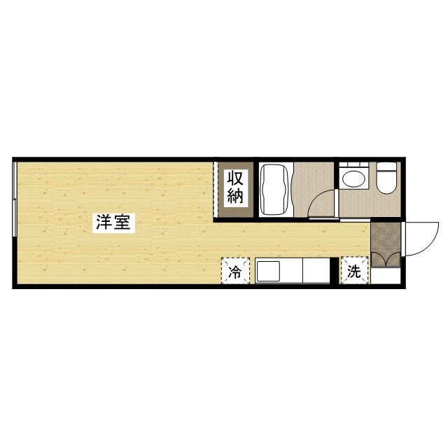 ベルハイム井口鈴が台(ワンルーム/1階)の間取り写真