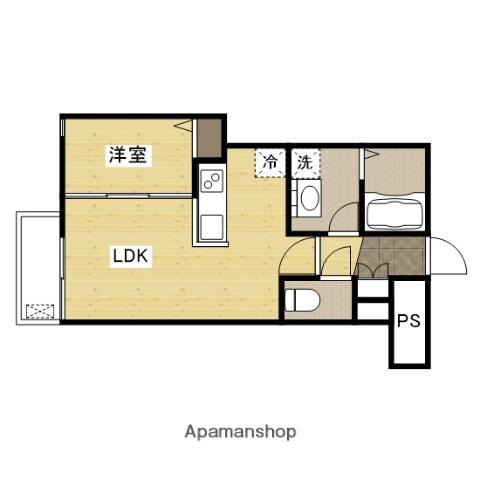 月光南観音五番館(1LDK/3階)の間取り写真