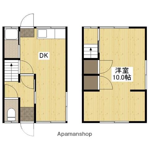 佐々木アパート(1DK)の間取り写真