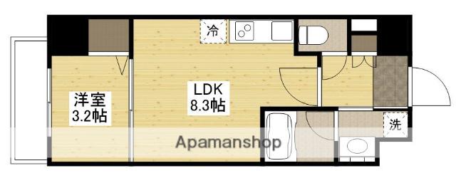 サムティ舟入Ⅱ(1LDK/12階)の間取り写真