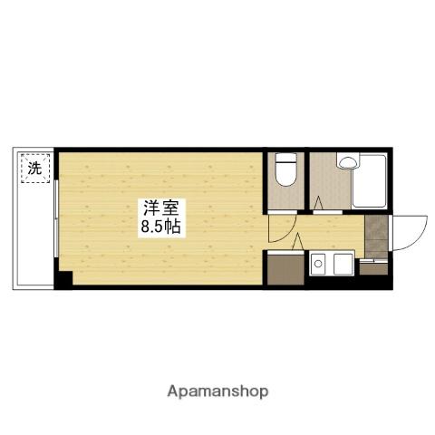 コンフォルトK(ワンルーム/1階)の間取り写真