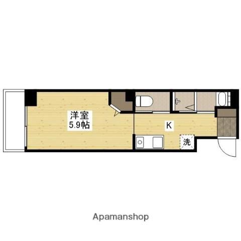 LE DOME府中(ワンルーム/6階)の間取り写真