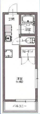S902(ワンルーム/2階)の間取り写真