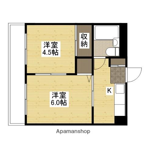 コムメイトマンション(2K/3階)の間取り写真