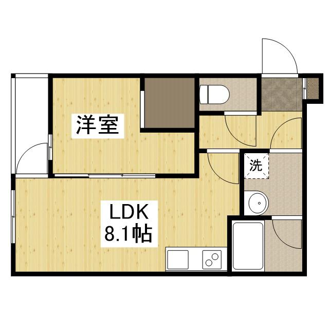 MOVE古江西町(1LDK/2階)の間取り写真