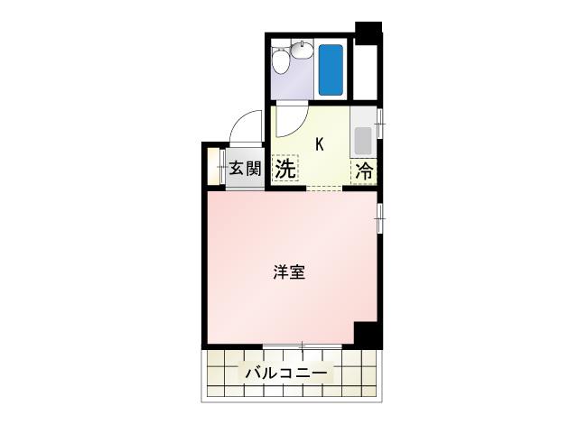 KOSHIDA K4(1K/4階)の間取り写真