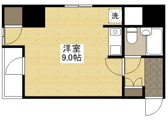 サンピア平和公園(ワンルーム/2階)の間取り写真