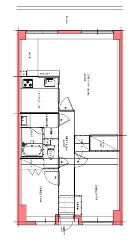 藤和ハイタウン牛田(2LDK/2階)の間取り写真