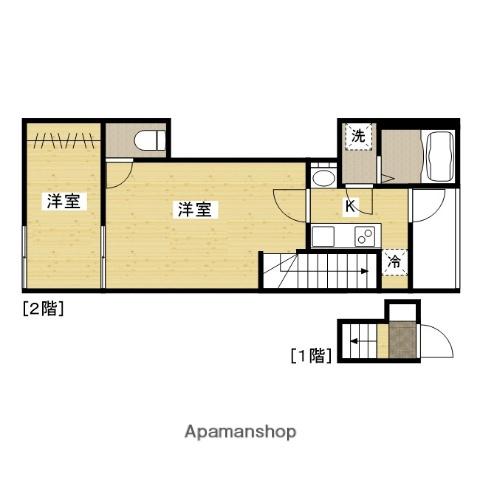 リバーノース庚午(2K/2階)の間取り写真