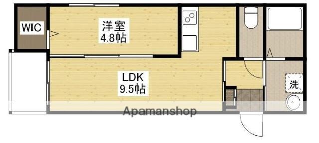 アドバンス矢野西 B棟(1LDK/3階)の間取り写真