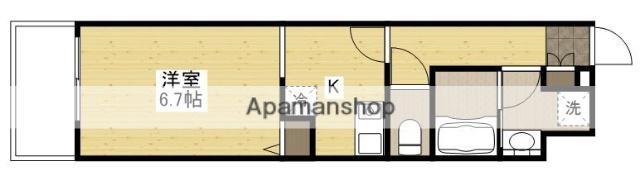 ほくよしビル(1K/3階)の間取り写真