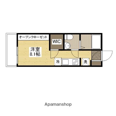 イリス草津東(ワンルーム/2階)の間取り写真