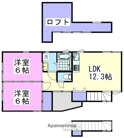 WADA BLD(2LDK/3階)の間取り写真