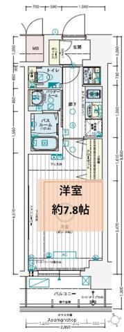 EC広島国泰寺(1K/11階)の間取り写真