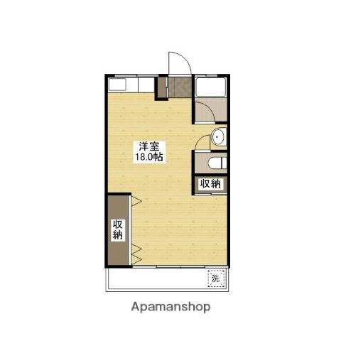 グリーンハイム西広島(ワンルーム/4階)の間取り写真