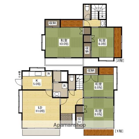 山陽本線 安芸中野駅 徒歩14分 2階建 築40年(4LDK)の間取り写真