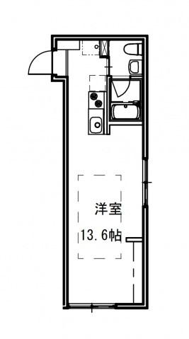 エストレビータ草津Ⅰ(ワンルーム/1階)の間取り写真